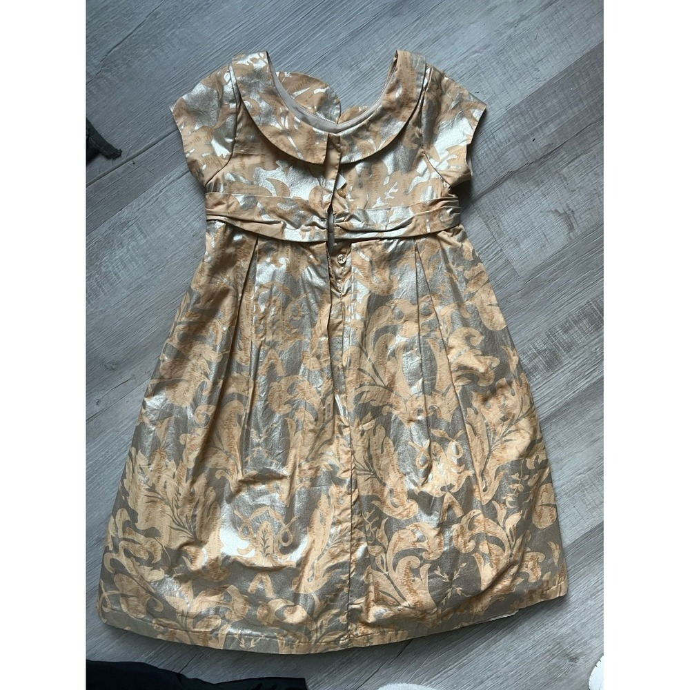4t girls Cherokee gold metallic dress wedding‎
